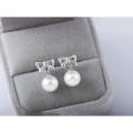 Mignon Boucle d&#39;oreille en argent sterling 925 Fashion Pearl